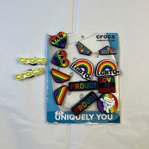 14 crocs jibitz pride rainbow